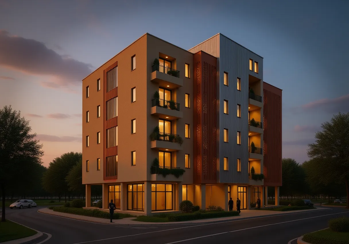 west corner dusk
